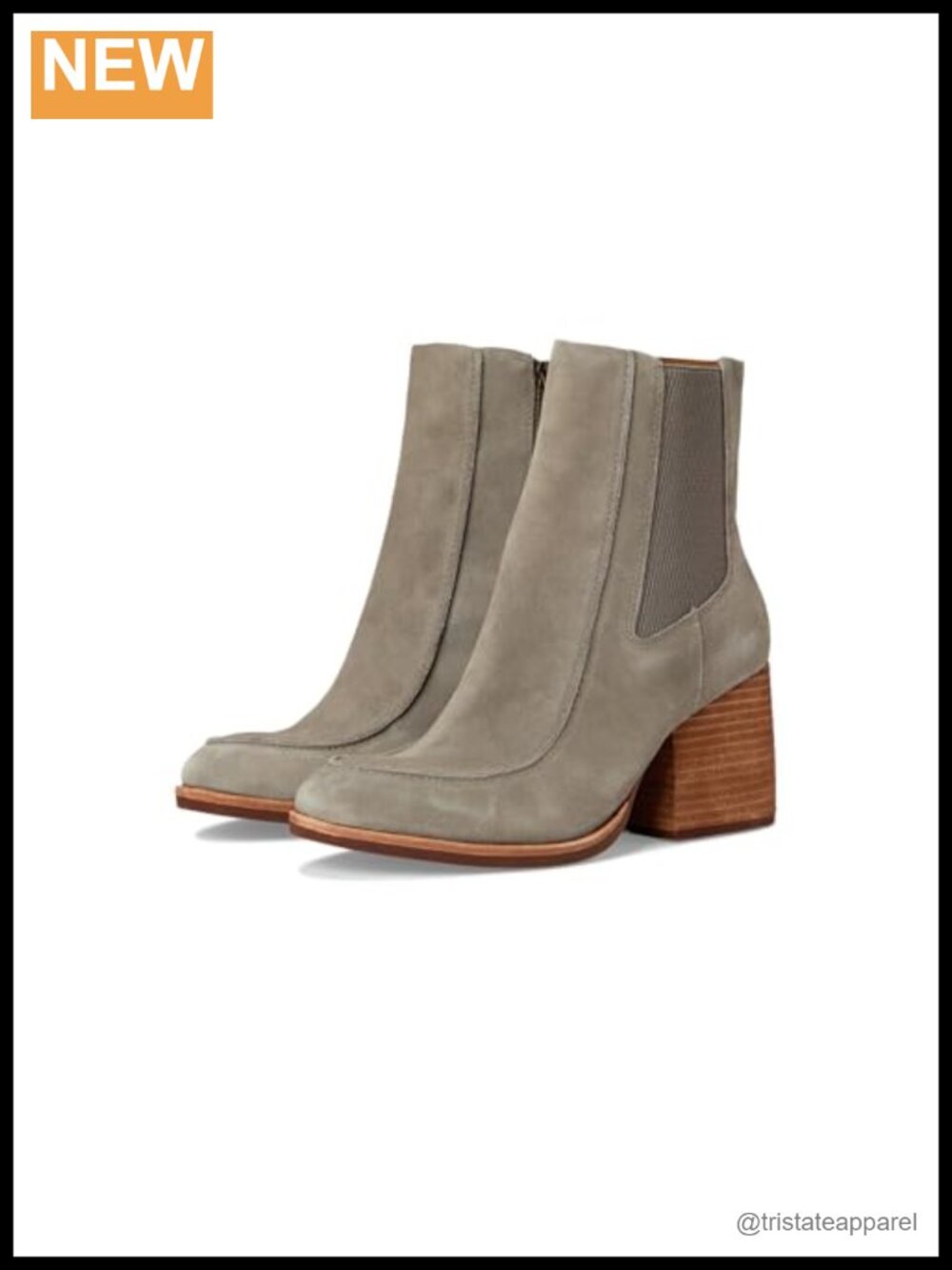 Kork-Ease Cantley Leather Ankle Boots Pointed Toe Block Heel Zip